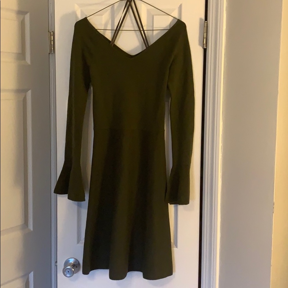 Final - Ann Taylor olive green wool blend dress